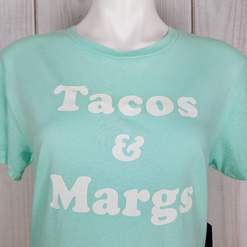 Wildfox Mint Green Tacos & Margs Tee - Picture 3 of 8